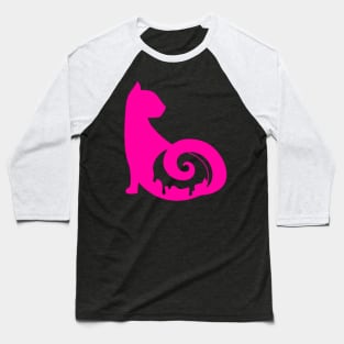 Hot Pink CattBon Logo Baseball T-Shirt